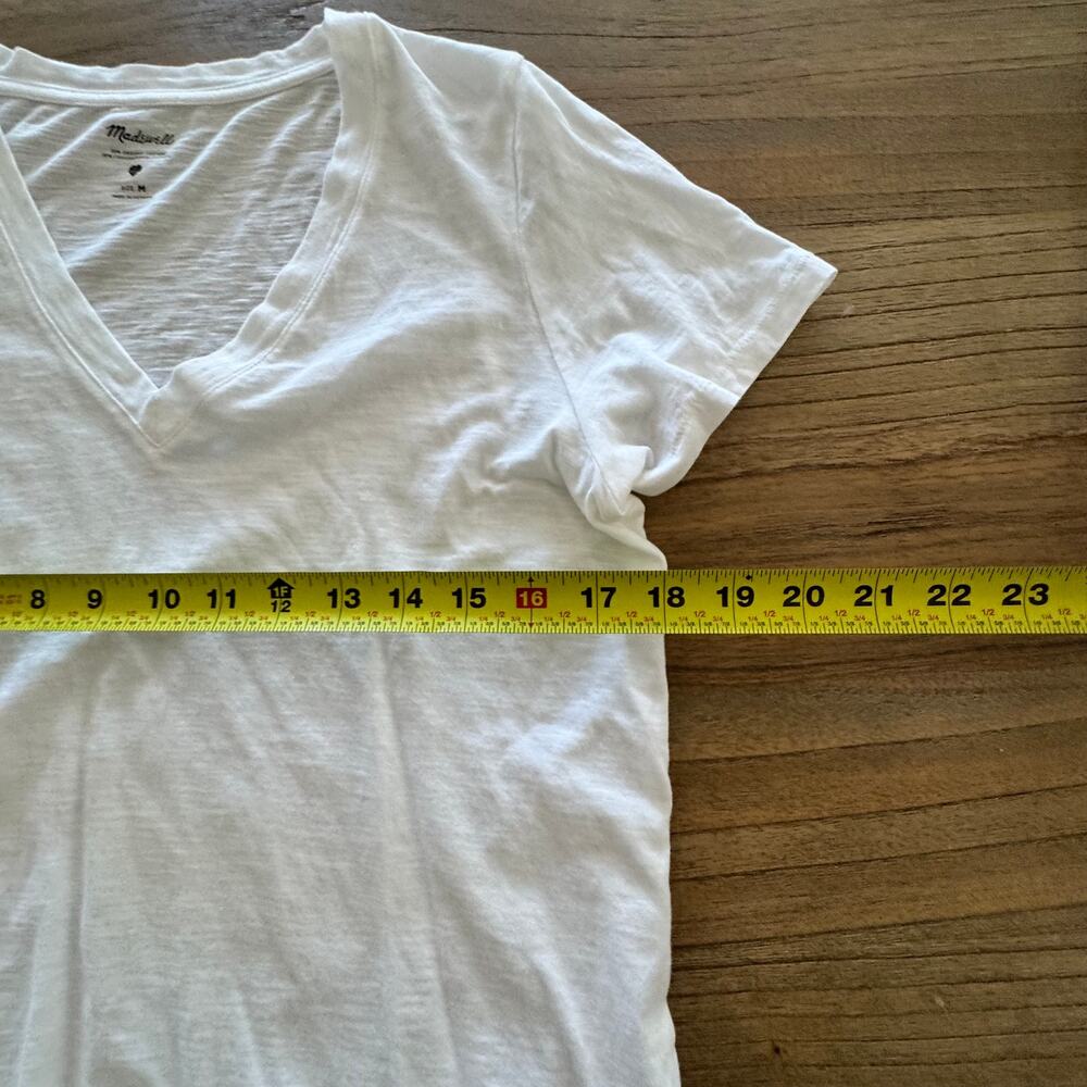 Madewell V-Neck Slub T-Shirt - Size M - Picture 4 of 6
